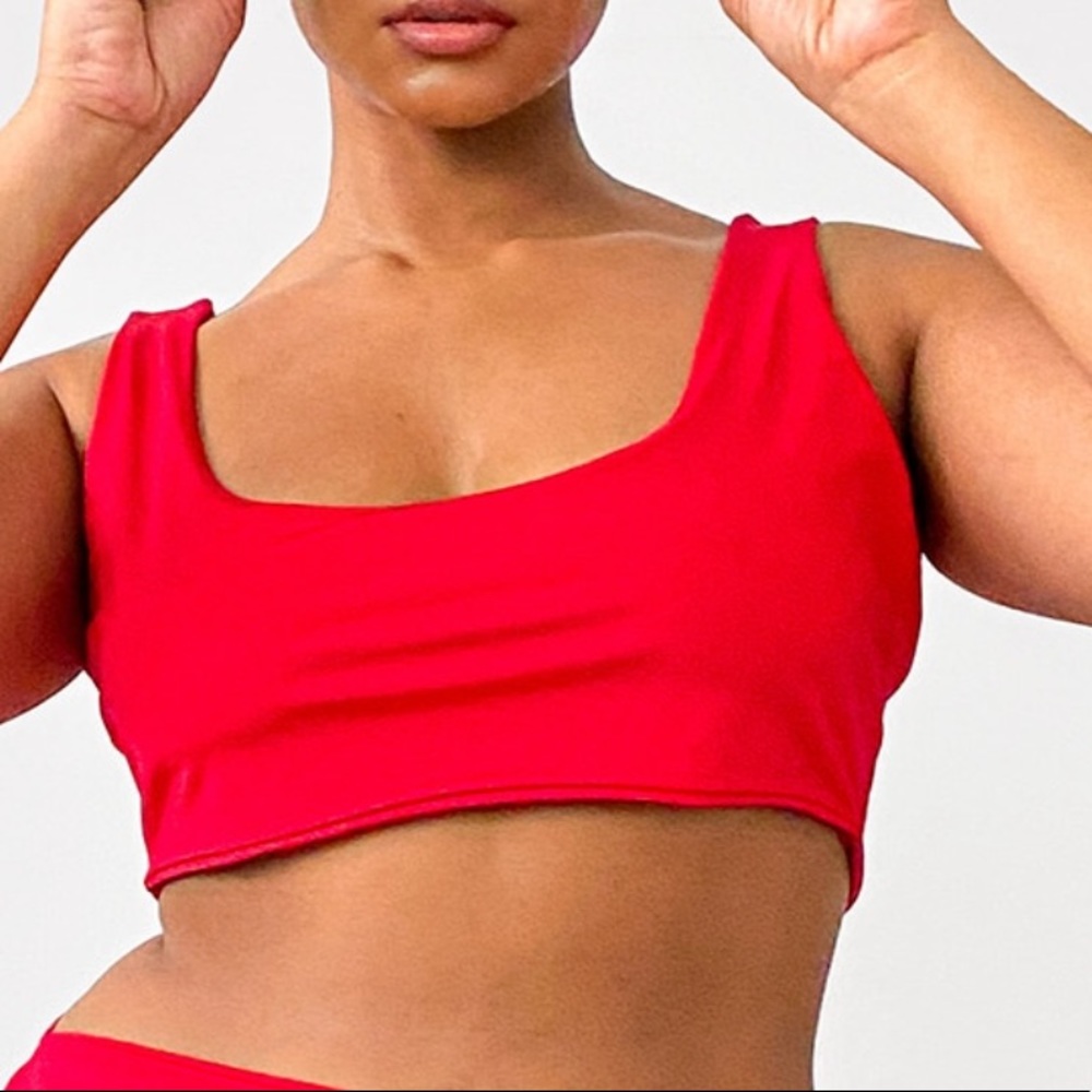 3/$25 Square Neck Cropped Bikini Top